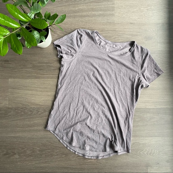lululemon athletica Tops - Lululemon Short-Sleeve Lilac/ Grey T-Shirt